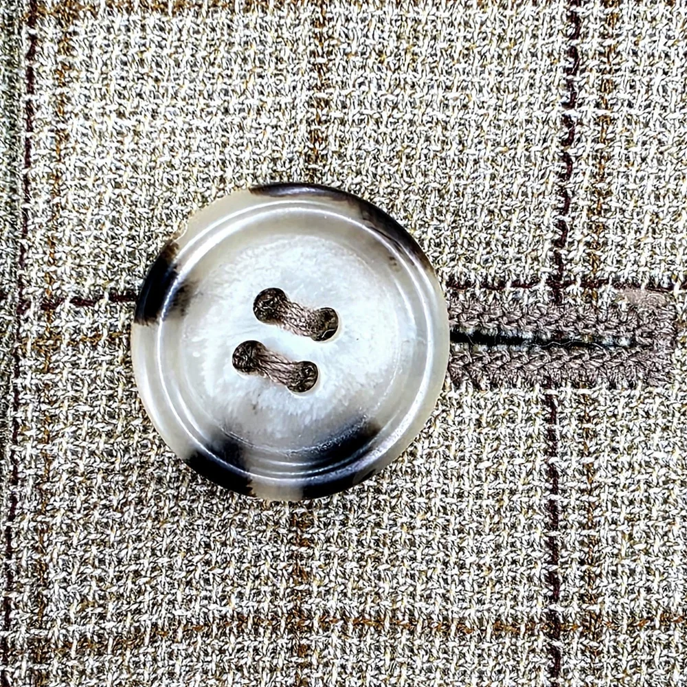 Quiet Luxury Canali Wool Blazer Mens 52L Tan Plaid Made in Italy Sport Coat - Picture 16 of 16